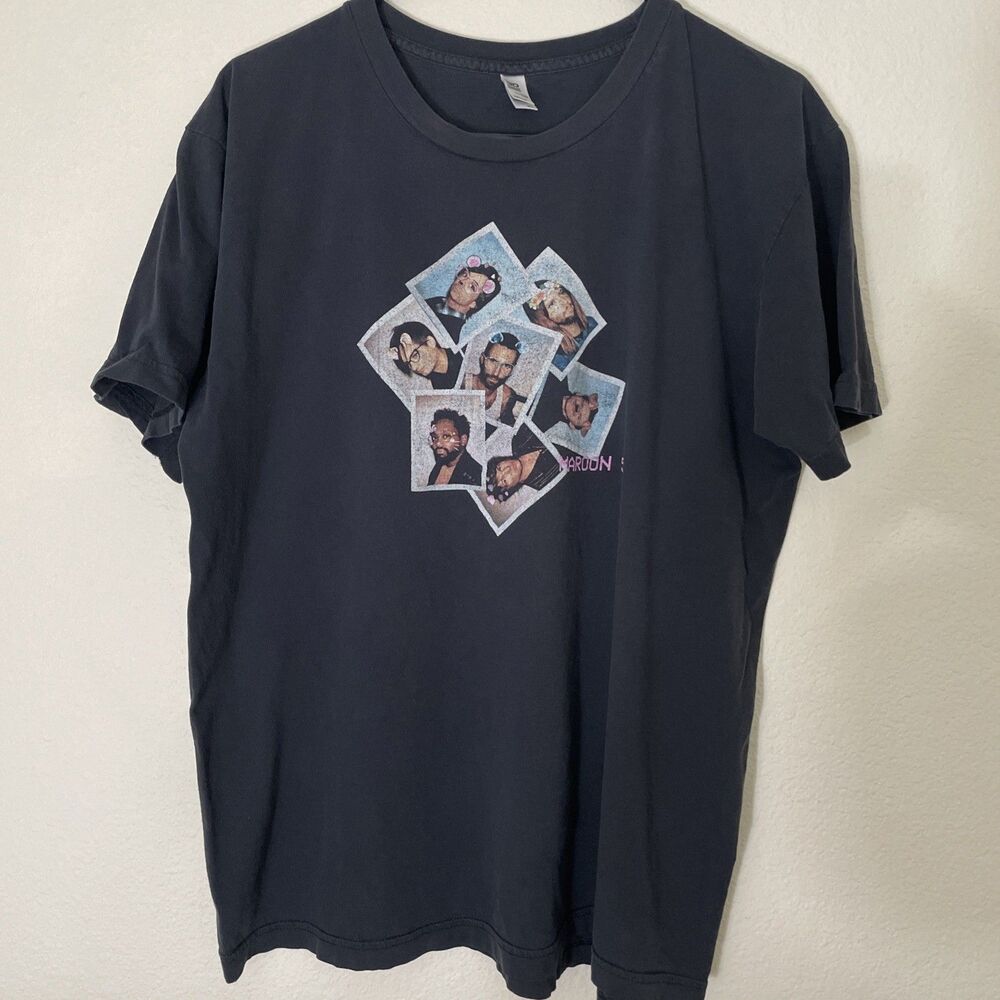Maroon 5 Red Pill Blues Tour T-Shirt 2018 Black Los Angeles Apparel XL